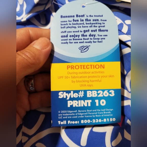 Banana Boat Slit Neck Swimsuit Cover Up - Picture 3 of 4